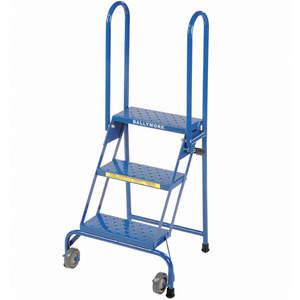 BALLYMORE LS3247 Folding Rolling Ladder Steel 30 Inch Height | AC9VNE 3KNK8
