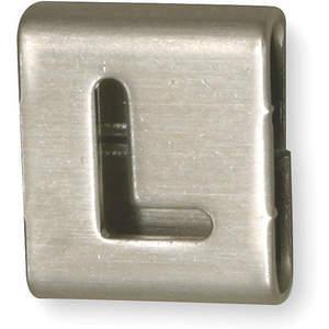 BAND-IT GRE021 Letter L/7 Tag 0.446 x 0.376 Inch Silver Square - Pack Of 25 | AC2NUY 2LNX7