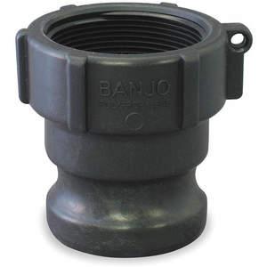 BANJO FITTINGS 100A Adapter, Cam and Groove, 1 Inch Male Adapter x 1 Inch Female NPT, Polypropylene | AA9KMR 1DPJ8