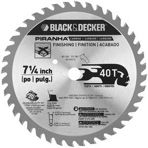 BLACK & DECKER 77-717 Circular Saw Blade Carbide 7-1/4 Inch 18 Teeth | AE2MTH 4YK26