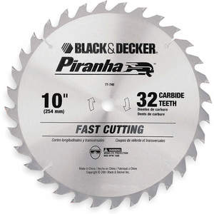 BLACK & DECKER 77-740 Circular Saw Blade Carbide 10 Inch 32 Teeth | AE2MTJ 4YK27