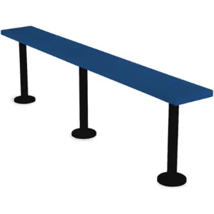 BRADLEY PED9572-203 Pedestal Bench W 9 1/2 D72 H 18 1/2 Blue | AC4DTT 2YY97