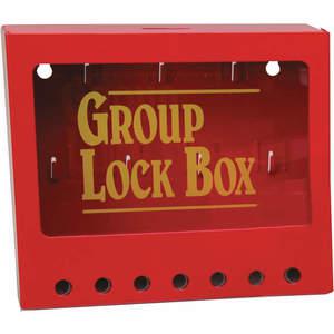 BRADY 105714 Group Lockout Box 7 Locks Max Red | AD2GKC 3PDD7