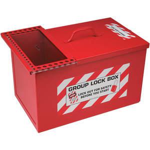 BRADY 105717 Group Lockout Box 34 Locks Max Red | AA7GYD 15Y531