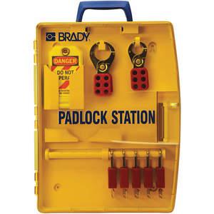 BRADY 105928 Lockout Station Filled 5 Locks | AD2YNL 3WPG2