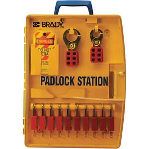 BRADY 105930 Lockout Station gefüllt mit 10 Schlössern | AD2YNM 3WPG3