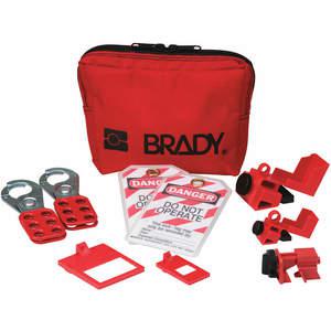 BRADY 105966 Tragbares Lockout-Kit, rot, elektrisch, 8 | AA7GZJ 15Y562