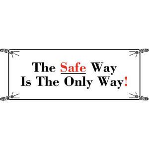 BRADY 106304 Safety Banner 3-1/2 x 10 Feet Vinyl | AD4DAC 41F309