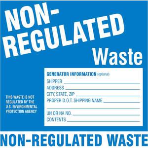 BRADY 60446 Hazardous Waste Label Semi-Glass Paper PK100 | AG9KTV 20TD81