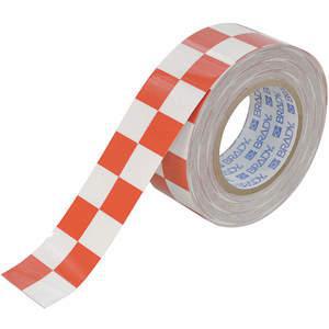 BRADY 121916 Aisle Marking Tape 2 Inch Width 100 Feet Length Red/white | AD4CWR 41E558