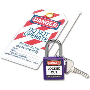 BRADY 123150 Lockout Padlock Dfferent Purple Aluminium | AF8BLC 24UY90