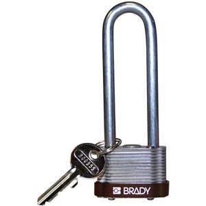 BRADY 123250 Vorhängeschloss mit unterschiedlichem Schlüssel, 3 Zoll H, 5 Stifte, Stahl | AC8ENX 39N350