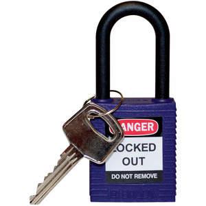 BRADY 123331 Lockout-Vorhängeschloss mit unterschiedlichem Schlüssel, violett, 1/4 Zoll Durchmesser | AC8EHK 39N223