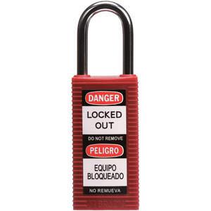 BRADY 123405 Lockout-Vorhängeschloss mit unterschiedlichem Schlüssel, rot, 1/4 Zoll Bügeldurchmesser | AC8EJR 39N252