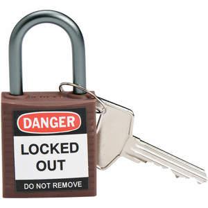 BRADY 118931 Lockout-Vorhängeschloss mit unterschiedlichem Schlüssel, braun, 1/5 Zoll. - Packung mit 6 | AC8EGE 39N194
