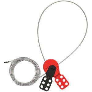 BRADY 145551 Lockout Cable Black/Red 15 Feet | AH9VEV 44ZL08