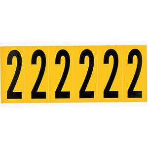 BRADY 1534-2 Nummernschild, 1-15/16 Zoll hohes Zeichen-Vinyl | AG9KHU 20TA71