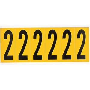 BRADY 1550-2 Nummernschild 2 1-1/2 Zoll Breite x 3-1/2 Zoll Höhe | AH2BYK 24UY99