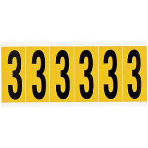 BRADY 1550-3 Nummernschild 3 1-1/2 Zoll Breite x 3-1/2 Zoll Höhe | AH2BYL 24UZ01