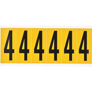 BRADY 1550-4 Number Label 4 1-1/2 Inch Width x 3-1/2 Inch Height | AH2BYM 24UZ02