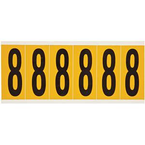 BRADY 1550-8 Number Label 8 1-1/2 Inch Width x 3-1/2 Inch Height | AH2BYR 24UZ06