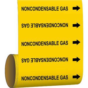 BRADY 15555 Rohrmarkierer, nicht kondensierbares Gas, gelb | AF4ATN 8NDH3