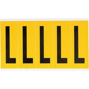 BRADY 1560-L Letter Label L 5 Inch Height x 1-3/4 Inch Width Vinyl | AH3JLY 32MF24