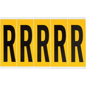 BRADY 1560-R Letter Label R 5 Inch Height x 1-3/4 Inch Width Vinyl | AH3JMD 32MF29