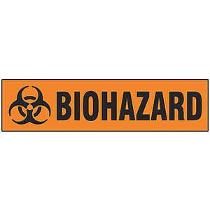 BRADY 17753LS Biohazard-Schranketikett 7 Zoll H 24 Zoll Breite | AF4UXH 9L752