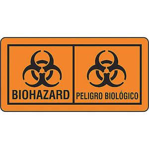 BRADY 22348LS Biohazard-Etikett 2 Zoll H 4 Zoll Breite – Packung mit 100 Stück | AF4LJT 9ADE3
