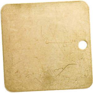 BRADY 23213 Black Tag 2 x 2 Inch Brass Square 3/16 Inch - Pack Of 25 | AA7HHF 15Y746