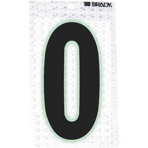 BRADY 3000-0 Ultra Reflective Numbers 0 - Pack Of 10 | AA6RED 14R099