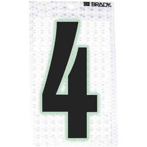 BRADY 3000-4 Ultra Reflective Numbers 4 - Pack Of 10 | AA6REH 14R104