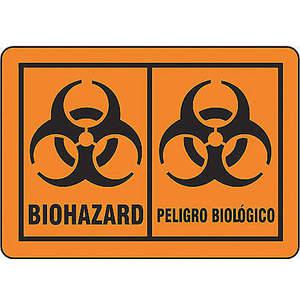 BRADY 31264LS Biohazard-Etikett 5 Zoll H 3-1/2 Zoll Breite – Packung mit 25 Stück | AF6BQV 9W927