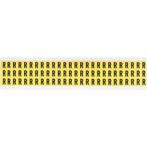 BRADY 3410-R Buchstabenetikett R 1/2 Zoll Höhe x 11/32 Zoll Breite Vinyl | AH3JNL 32MF59