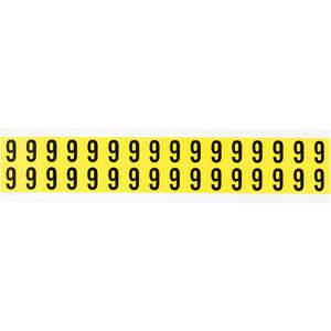 BRADY 3420-9 kardierte Zahlen und Buchstaben 9 – Packung mit 32 Stück | AD9JPX 4T703