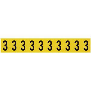 BRADY 3430-3 Zahlenetikett 1 Zoll hohes Zeichen-Vinyltuch | AG9KJJ 20TA85