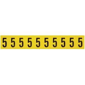 BRADY 3430-5 Zahlenetikett 1 Zoll hohes Zeichen-Vinyltuch | AG9KJK 20TA86