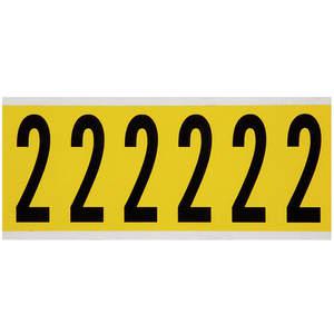 BRADY 3450-2 Number Label 2 1-1/2 Inch Width x 3-1/2 Inch Height | AH2CAB 24UZ38