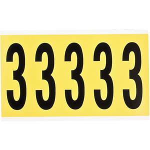 BRADY 3460-3 Nummernschild, 3-7/8 Zoll hohes Zeichen-Vinyl | AG9KKG 20TC07