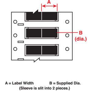 BRADY 3FR-375-2-BK-S-2 Wire Marking Sleeves 1 Inch Width 0.645 Inch Length | AH3CTD 31DX81