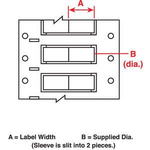 BRADY 3FR-250-2-WT-S-2 Wire Marking Sleeves 1 Inch Width 0.439 Inch Length | AH3CRV 31DX73