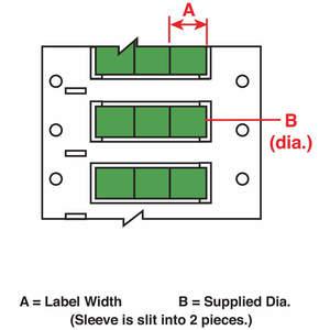 BRADY 3PS-187-2-GR-S-3 Wire Marking Sleeves 0.667 Inch Width 0.335 Inch Length | AH3CZU 31DZ35