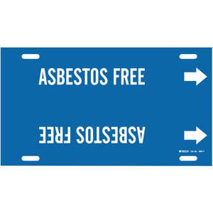 BRADY 4007-H Pipe Marker Asbestos Free Black 10 To 15 In | AF6CMG 9WML1