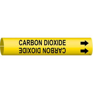 BRADY 4019-C Pipe Marker Carbon Dioxide 2-1/2 To 3-7/8 In | AE3ZUF 5GYK4