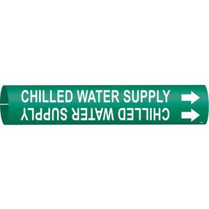 BRADY 4024-D Pipe Marker Chilled Water Supply Green 4 To 6 In | AE9ABR 6GW02
