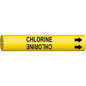 BRADY 4025-A Pipe Marker Chlorine Yellow 3/4 To 1-3/8 In | AE3ZFC 5GXJ6