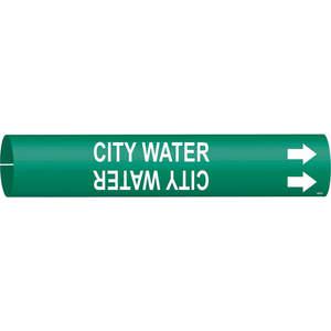 BRADY 4028-C Rohrmarkierer City Water Green 2-1/2 bis 3-7/8 Zoll | AE8ZHW 6GT96