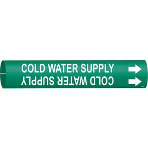 BRADY 4031-D Pipe Marker Cold Water Supply Green 4 To 6 In | AF6ANB 9UCG3