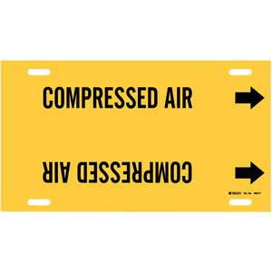 BRADY 4032-G Pipe Marker Compressed Air Y 8 To 9-7/8 In | AE4KMJ 5LEP9